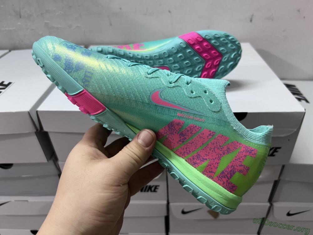Nike Air Zoom Mercurial Vapor 16 Elite TF Football Shoes - Jade/Pink/Blue