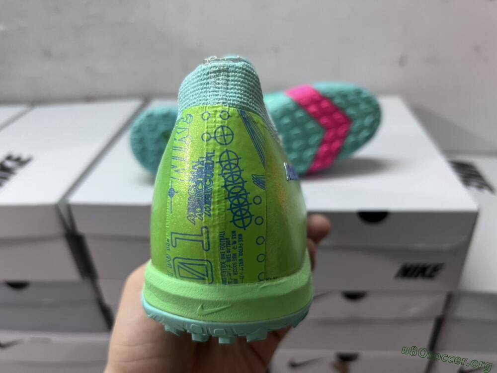 Nike Air Zoom Mercurial Vapor 16 Elite TF Football Shoes - Jade/Pink/Blue