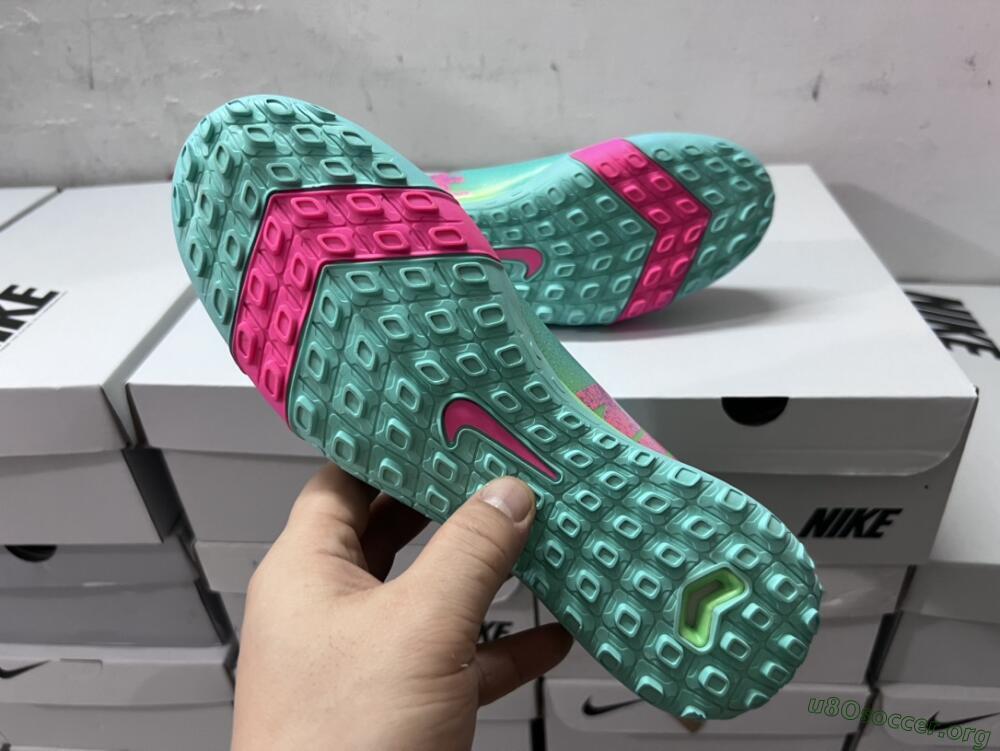 Nike Air Zoom Mercurial Vapor 16 Elite TF Football Shoes - Jade/Pink/Blue