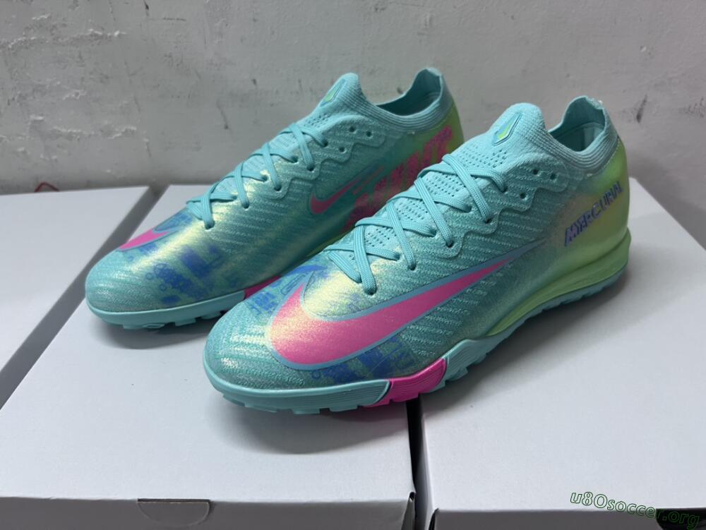 Nike Air Zoom Mercurial Vapor 16 Elite TF Football Shoes - Jade/Pink/Blue