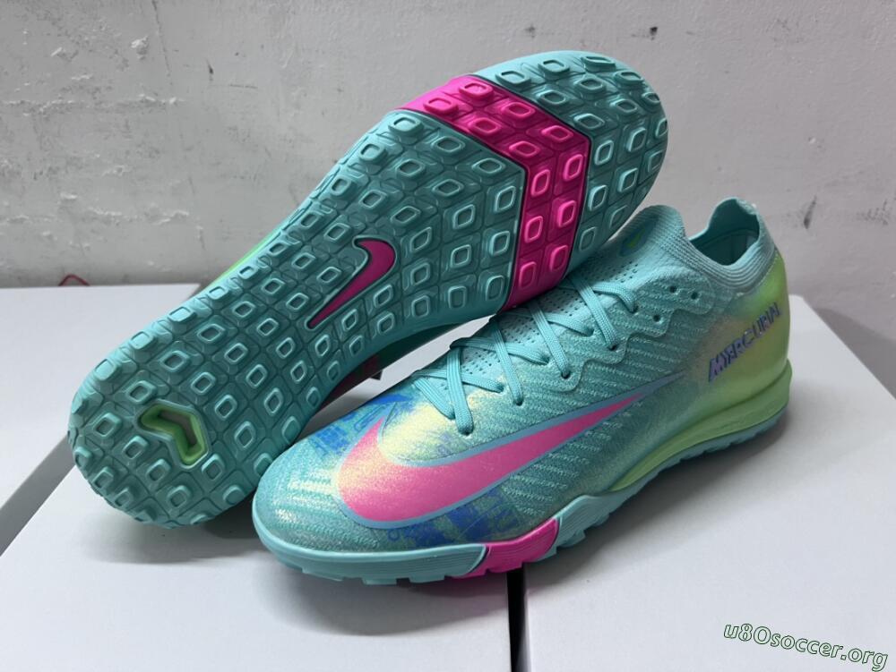 Nike Air Zoom Mercurial Vapor 16 Elite TF Football Shoes - Jade/Pink/Blue