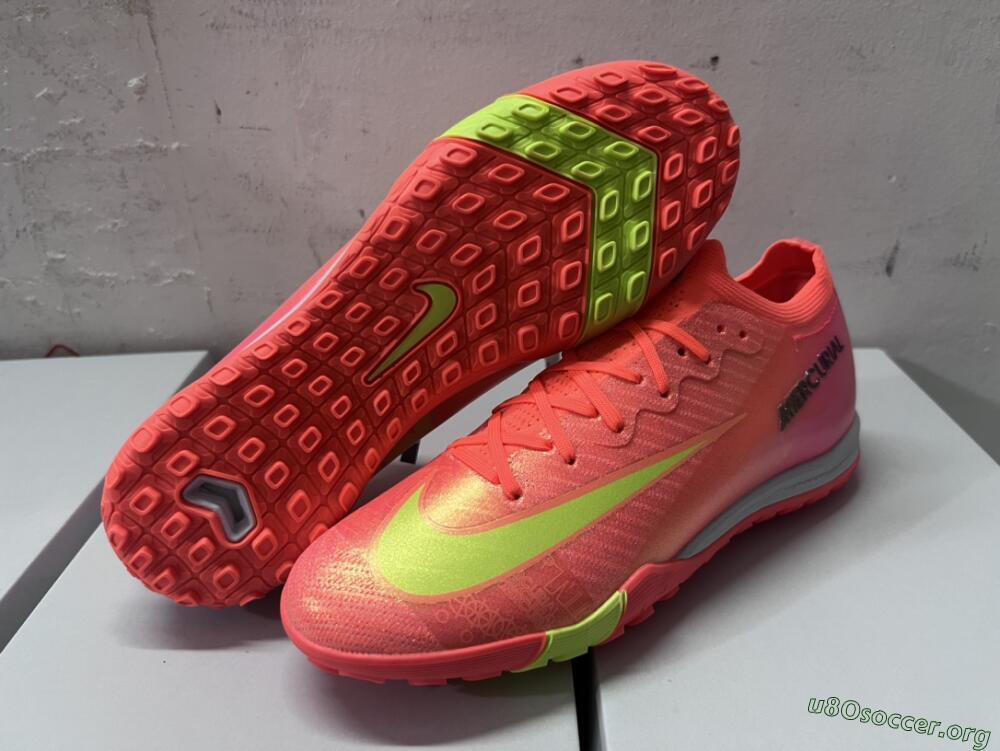 Nike Air Zoom Mercurial Vapor 15 Elite TF Football Shoes - Red/Yellow/White