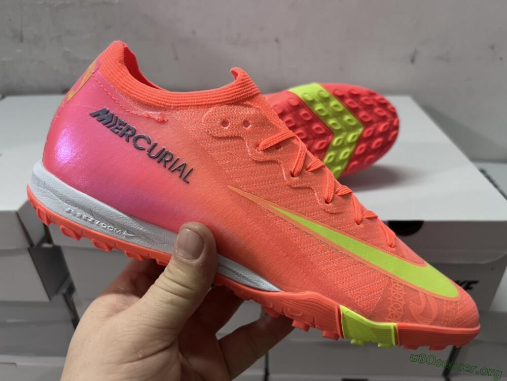 Nike Air Zoom Mercurial Vapor 15 Elite TF Football Shoes - Red/Yellow/White