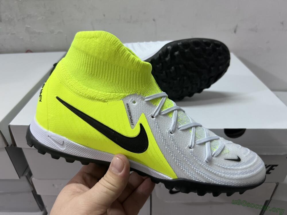 Nike Phantom Luna Elite NU TF Football Shoes - Grey/Yellow/Black