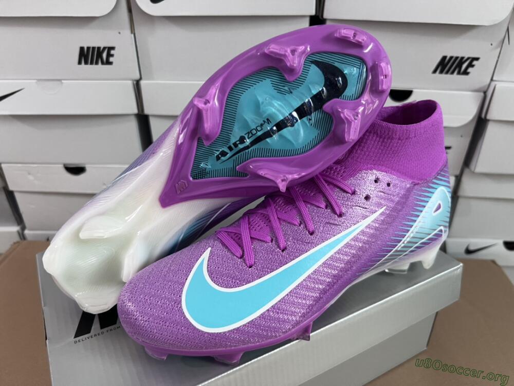 Nike Air Zoom Mercurial Superfly 10 Elite FG Football Boots - Purple/Green