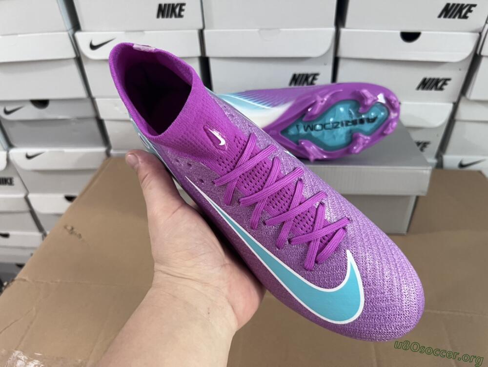 Nike Air Zoom Mercurial Superfly 10 Elite FG Football Boots - Purple/Green