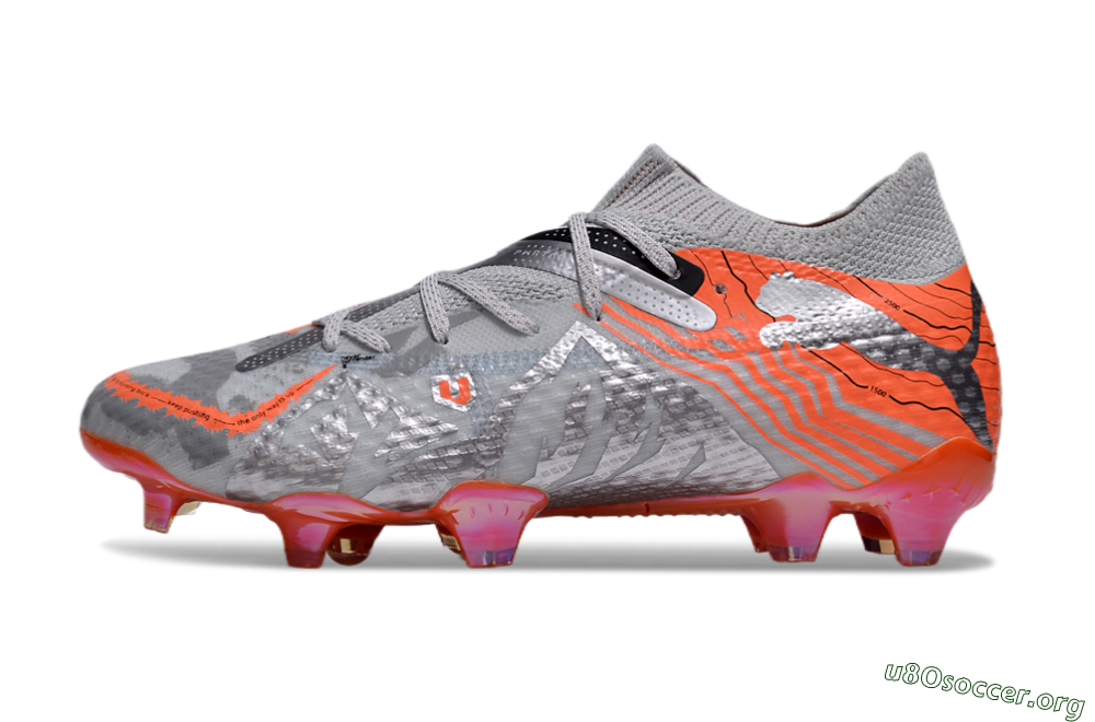 Puma Future Ultimate FG Football Boots - Silver/Red/Pink 3