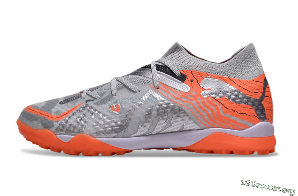 Puma Future Ultimate TF Football Shoes - Silver/Red/White 3