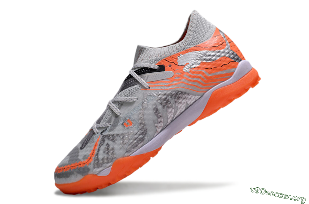 Puma Future Ultimate TF Football Shoes - Silver/Red/White 5
