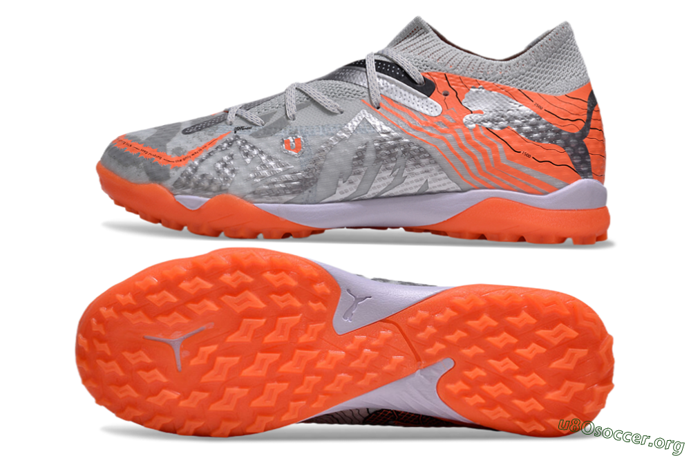 Puma Future Ultimate TF Football Shoes - Silver/Red/White 1