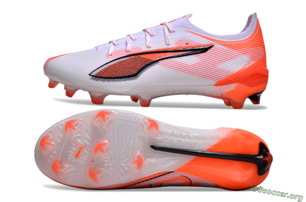 Puma Ultra Ultimate FG Football Boots - White/Black/Red 1