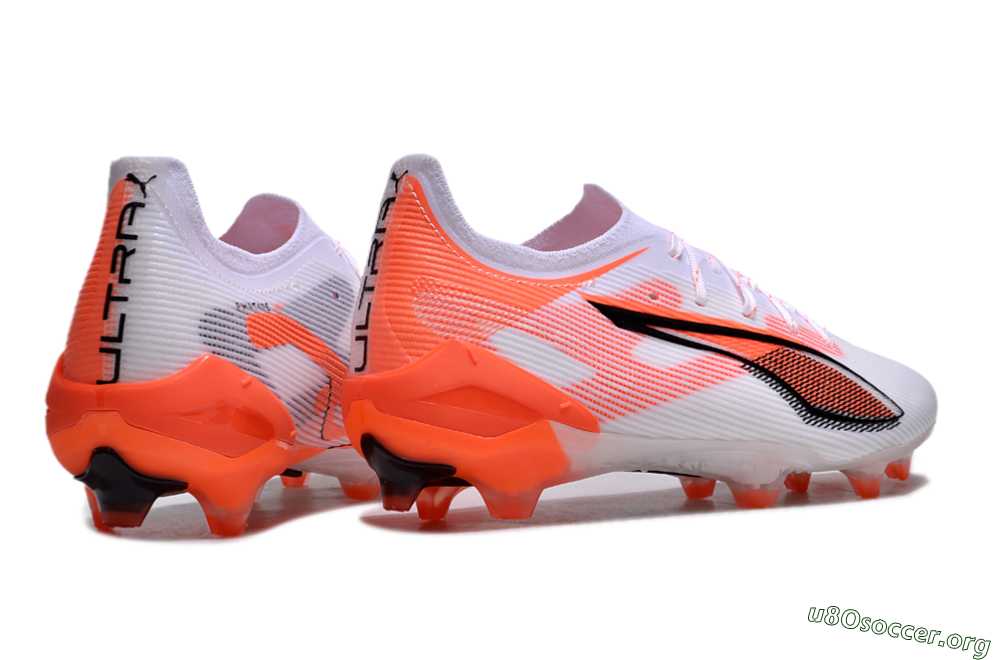 Puma Ultra Ultimate FG Football Boots - White/Black/Red 6