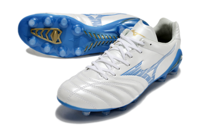 Mizuno Morelia Neo 4 FG Football Boots - White/Blue/Gold
