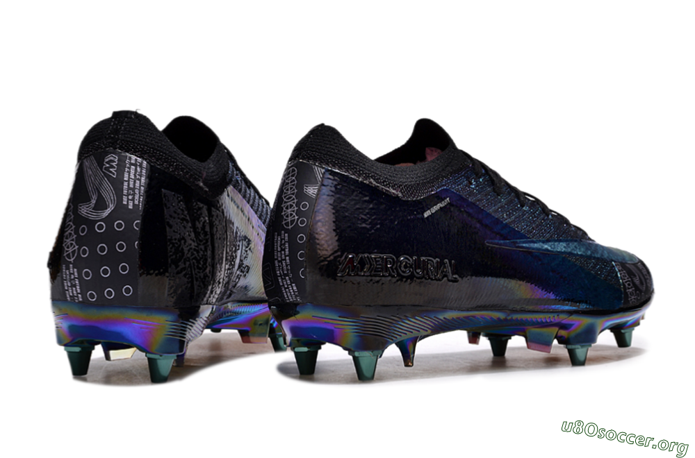 Nike Air Zoom Mercurial Vapor 15 Elite SG Football Boots - Blue/Black/Gold 6