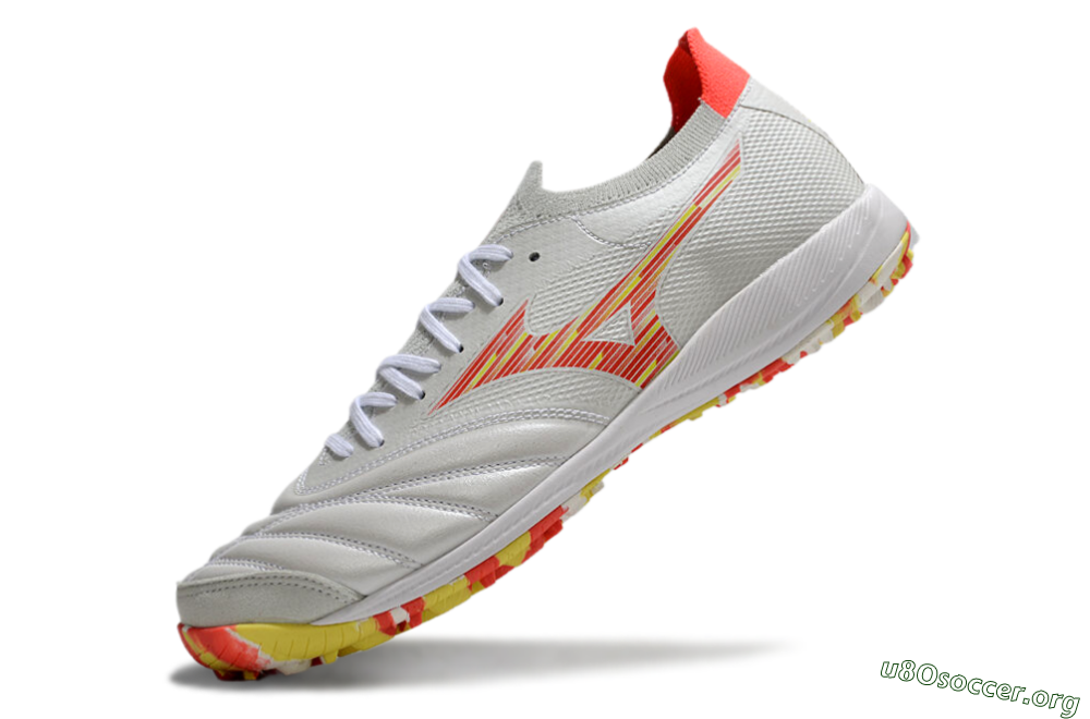 Mizuno Morelia Neo Sala M8 TF Football Shoes - White/Red/Yellow 5