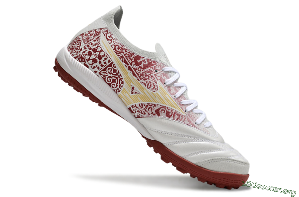 Mizuno Morelia Neo Sala M8 TF Football Shoes - White/Red/Yellow 4