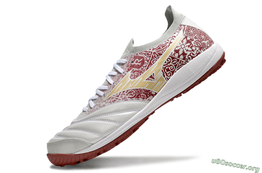Mizuno Morelia Neo Sala M8 TF Football Shoes - White/Red/Yellow 5