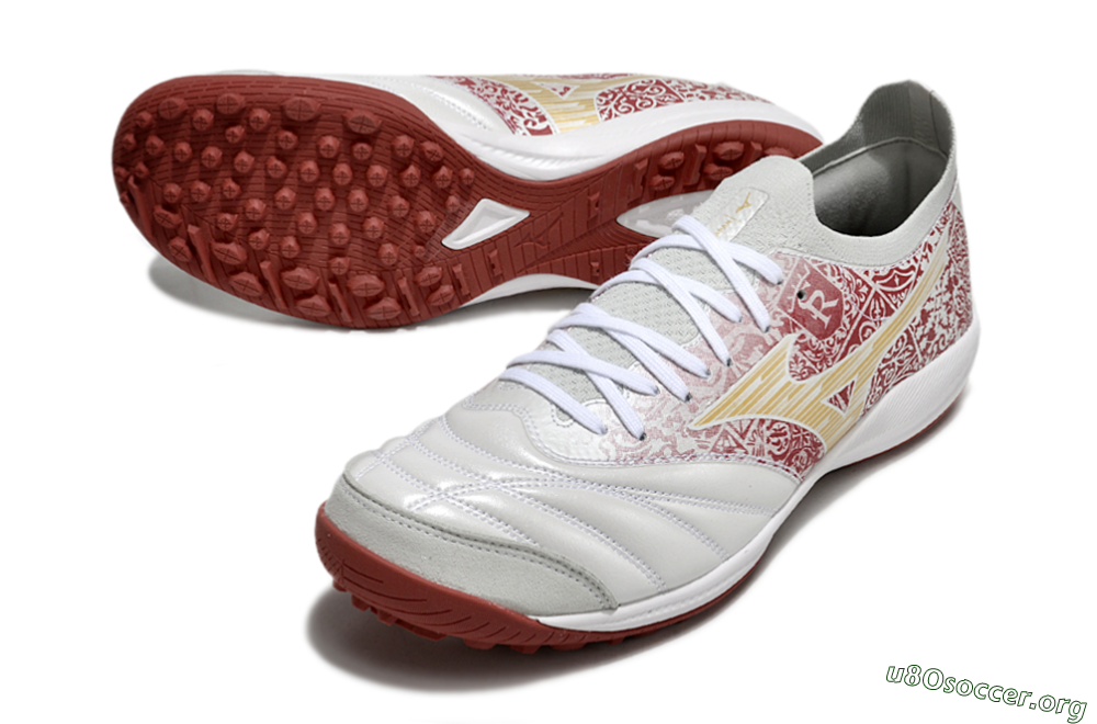 Mizuno Morelia Neo Sala M8 TF Football Shoes - White/Red/Yellow 0