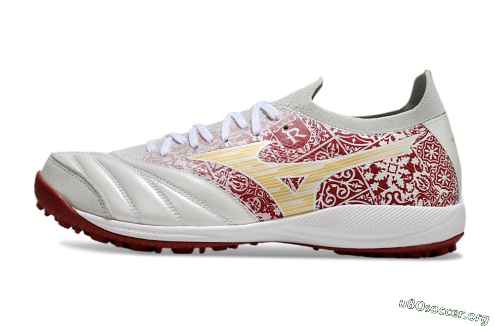 Mizuno Morelia Neo Sala M8 TF Football Shoes - White/Red/Yellow 3