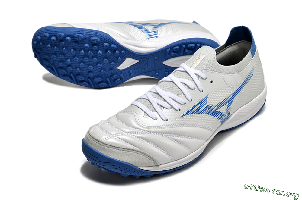 Mizuno Morelia Neo Sala M8 TF Football Shoes - Beige/Blue/White 0
