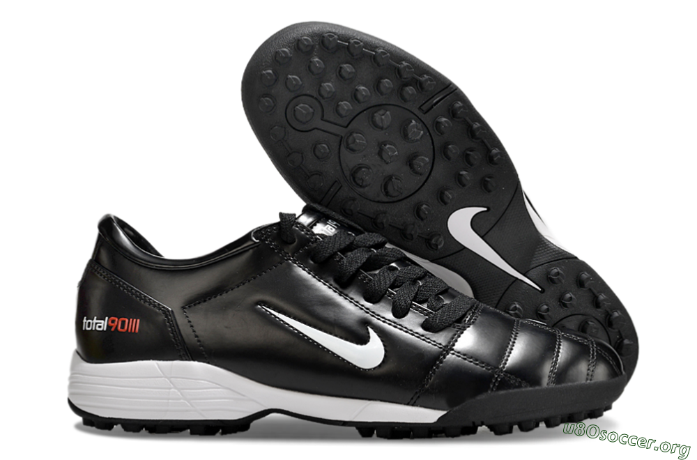 Nike Total 90 II TF Football Shoes - Black/White/Red 2