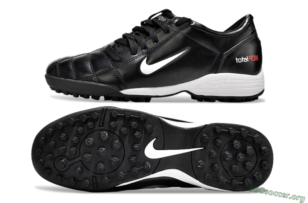 Nike Total 90 II TF Football Shoes - Black/White/Red 1