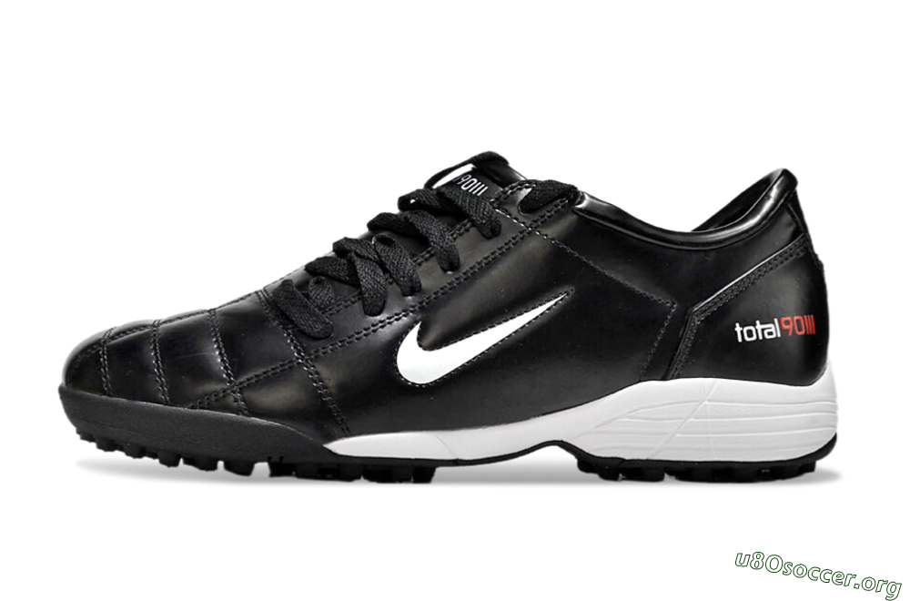 Nike Total 90 II TF Football Shoes - Black/White/Red 3