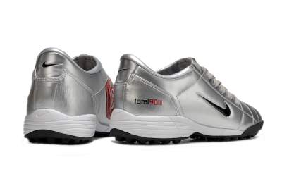 Nike Total 90 II TF Football Shoes - Silver/Black/Red