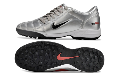 Nike Total 90 II TF Football Shoes - Silver/Black/Red