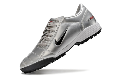 Nike Total 90 II TF Football Shoes - Silver/Black/Red