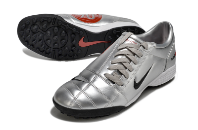 Nike Total 90 II TF Football Shoes - Silver/Black/Red