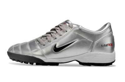 Nike Total 90 II TF Football Shoes - Silver/Black/Red