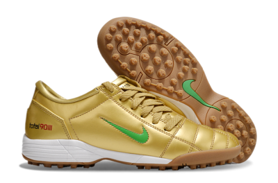 Nike Total 90 II TF Football Shoes - Gold/Green/White