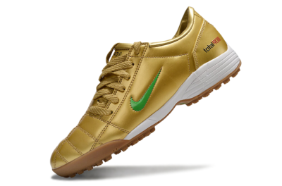 Nike Total 90 II TF Football Shoes - Gold/Green/White