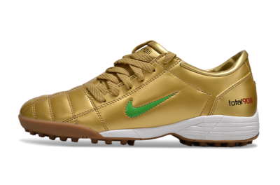 Nike Total 90 II TF Football Shoes - Gold/Green/White