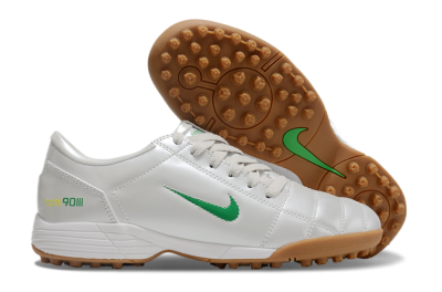 Nike Total 90 II TF Football Shoes - Silver/Green/Yellow