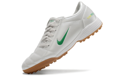 Nike Total 90 II TF Football Shoes - Silver/Green/Yellow