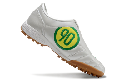 Nike Total 90 II TF Football Shoes - Silver/Green/Yellow