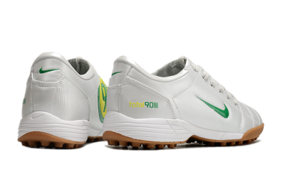 Nike Total 90 II TF Football Shoes - Silver/Green/Yellow