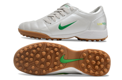 Nike Total 90 II TF Football Shoes - Silver/Green/Yellow