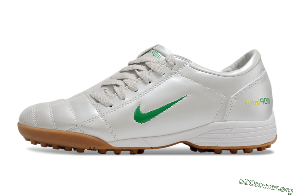 Nike Total 90 II TF Football Shoes - Silver/Green/Yellow 3