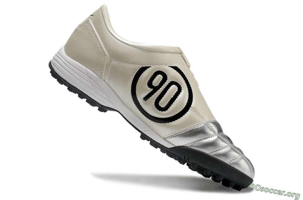 Nike Total 90 II TF Football Shoes - Silver/Green/Red 4