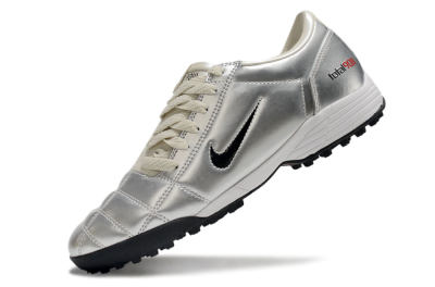 Nike Total 90 II TF Football Shoes - Silver/Green/Red