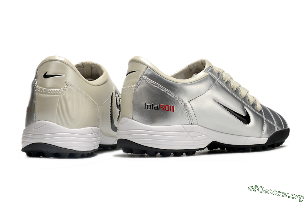 Nike Total 90 II TF Football Shoes - Silver/Green/Red 6