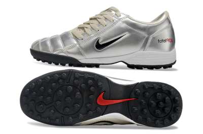 Nike Total 90 II TF Football Shoes - Silver/Green/Red