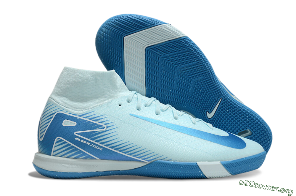 Nike Air Zoom Mercurial Superfly 10 Elite IC Football Shoes - Jade/Blue/White 2
