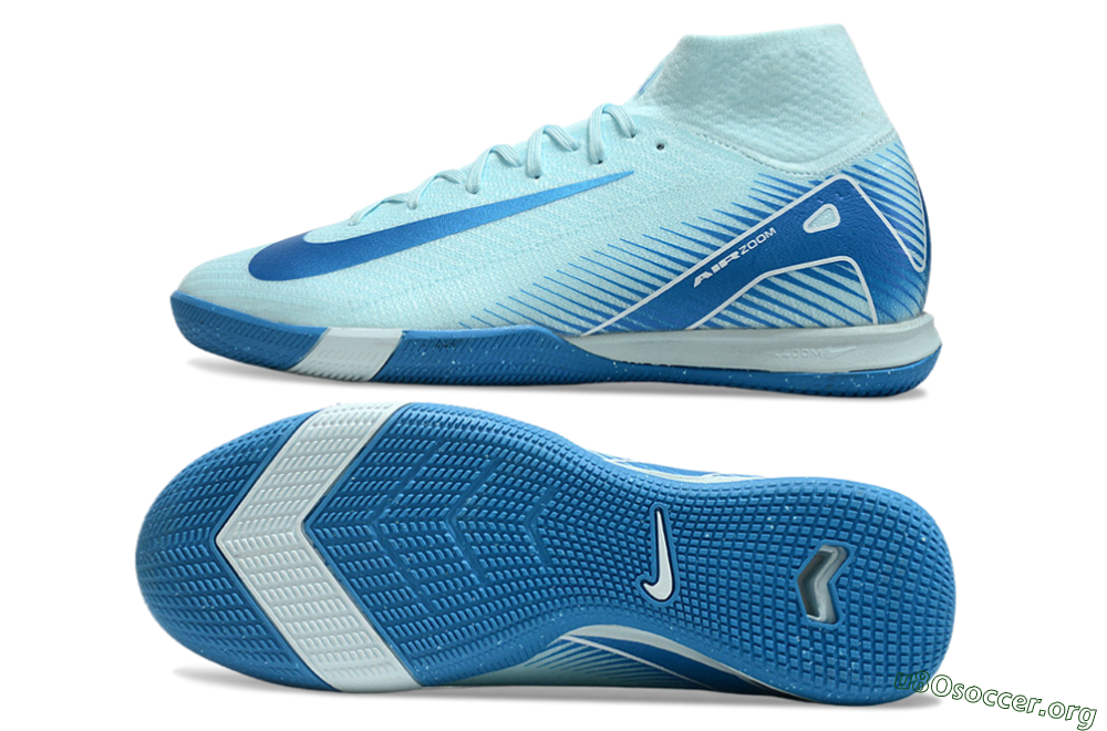 Nike Air Zoom Mercurial Superfly 10 Elite IC Football Shoes - Jade/Blue/White 1