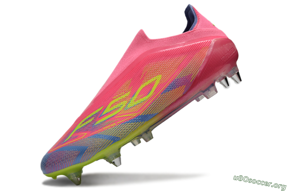 Adidas F50 Elite Laceless SG Football Boots - Red/Yellow/Blue 5