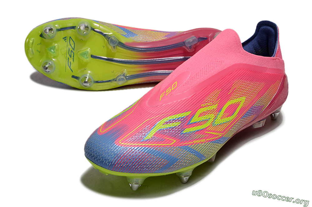 Adidas F50 Elite Laceless SG Football Boots - Red/Yellow/Blue 0