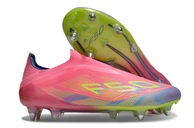 Adidas F50 Elite Laceless SG Football Boots - Red/Yellow/Blue